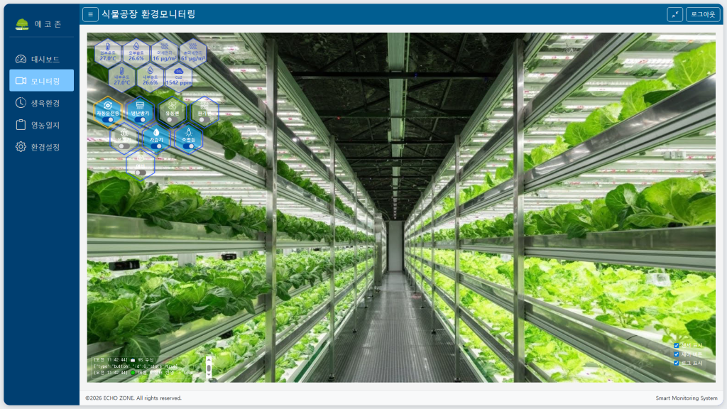 식물공장 환경제어기 웹앱 예(참고용)